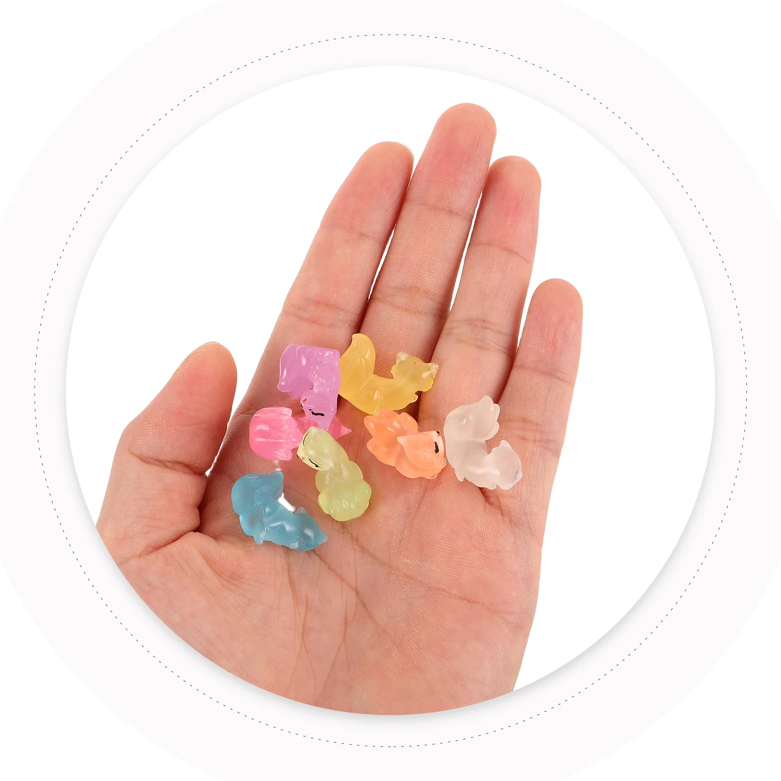 

21Pcs Glowing Mini Fox Resin Statue - Warm Ambiance Desktop Decoration for Bedroom Study Office - Micro Garden Fairy Landscape