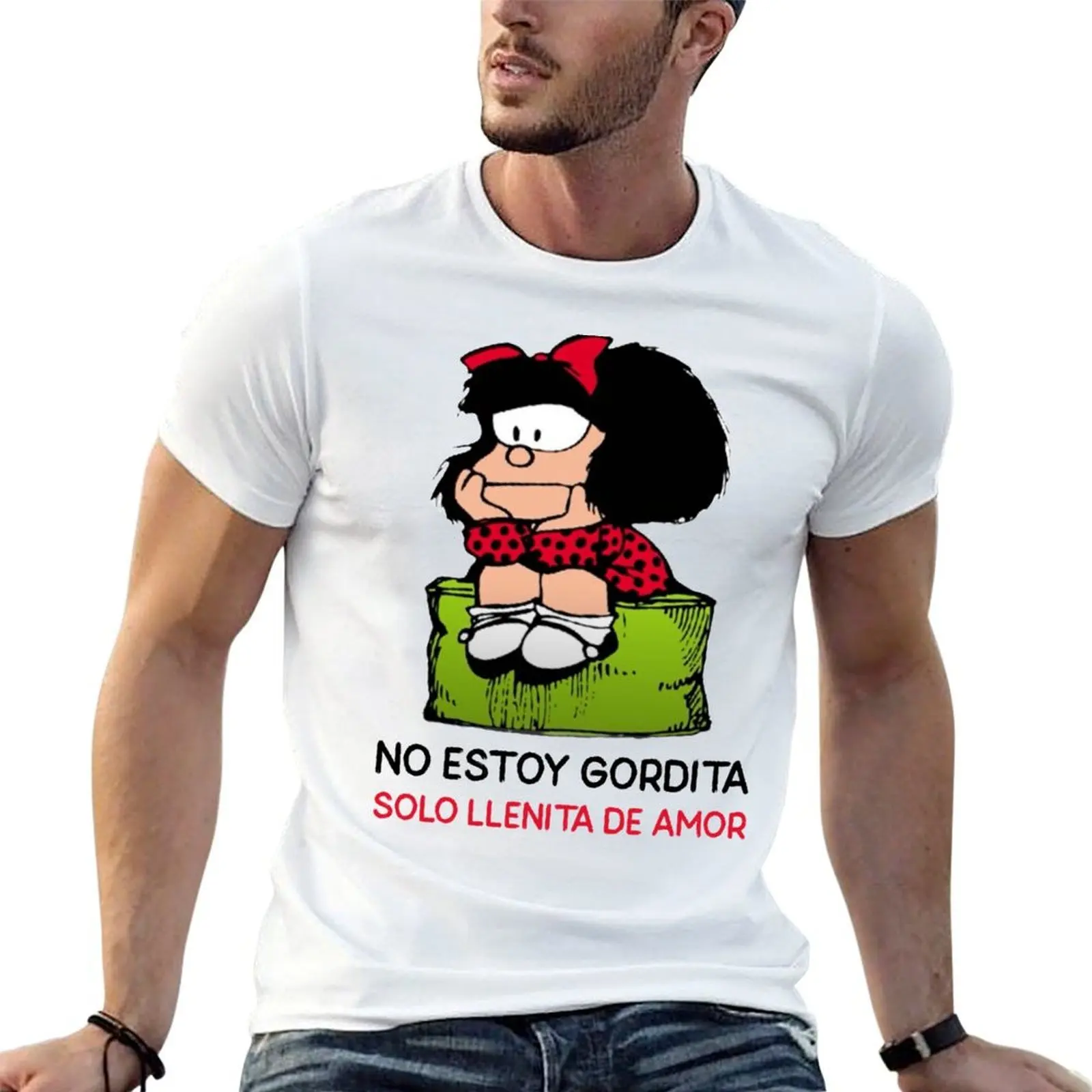

Mafalda Quino Comics T-Shirt t shirts for man cotton funny cotton t shirt pack T-Shirt