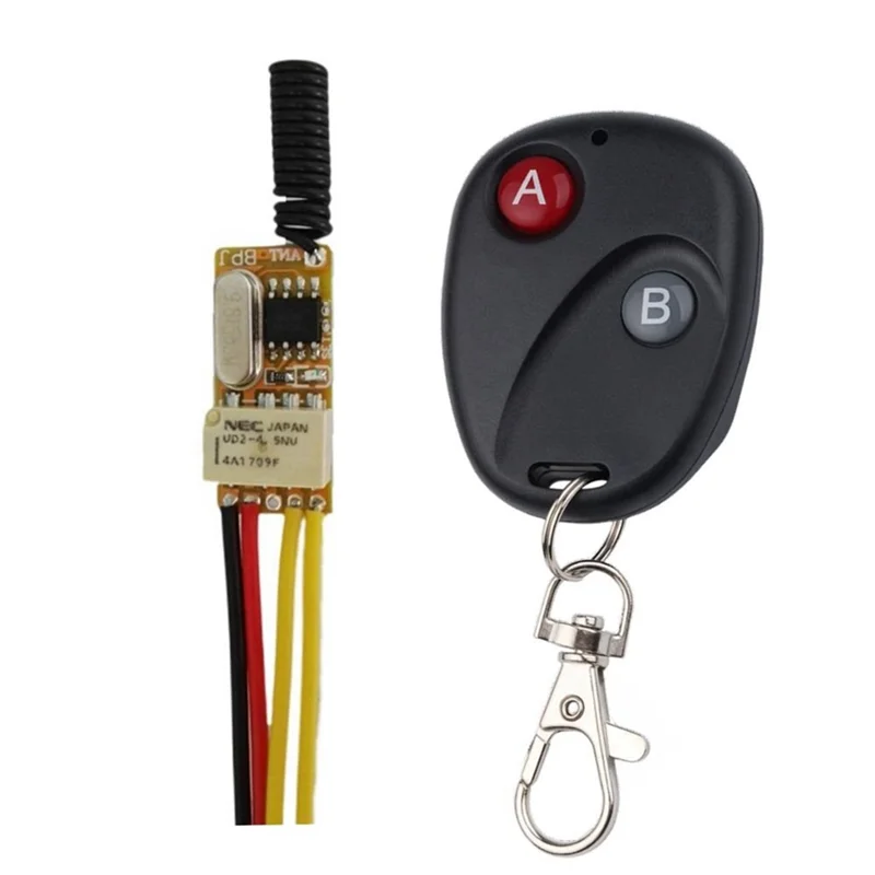 A68Z Interruttore remoto RF 433MHZ 4.2V 4.5V 5V 6V 7.4V 9V 12V Contatto relè piccolo Interruttori wireless NO COM NC Contatto relè PCB + Pllast