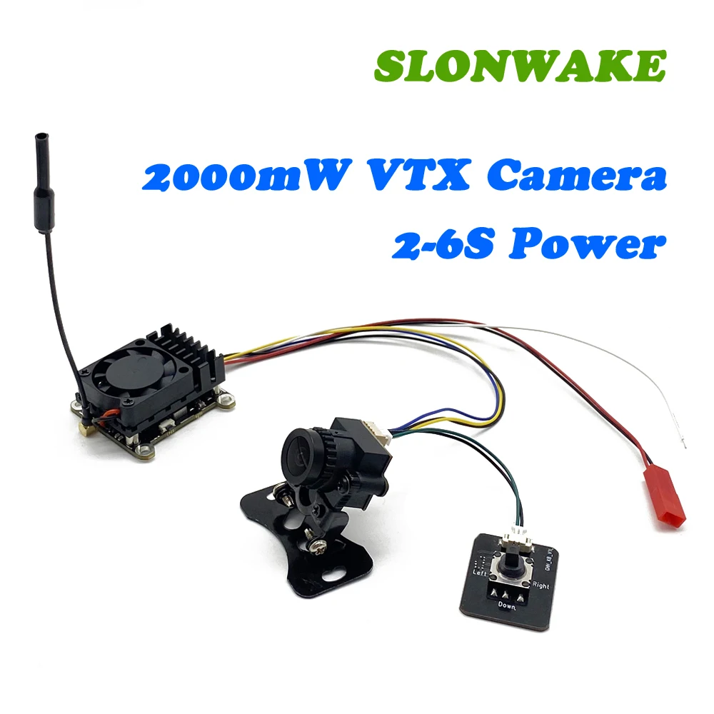 5.8G 48CH 2000MW FPV Wireless Transmitter VTX adjustable Range Over 20Km and 1200TVl fpv camera use for FPV Camera Kit for plane