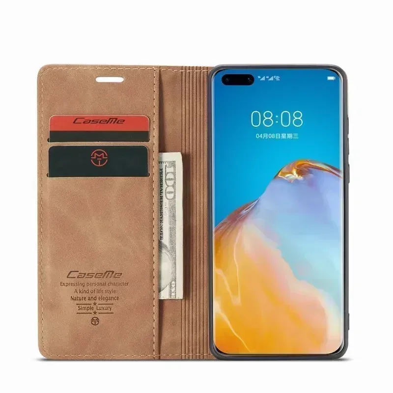 Luxury Magnetic Flip Silicone Case Nova 7i 6se 3E Leather Wallet Phone Cover For Huawei P20 P30 P40 Lite P50 Pro Mate 30 P Smart