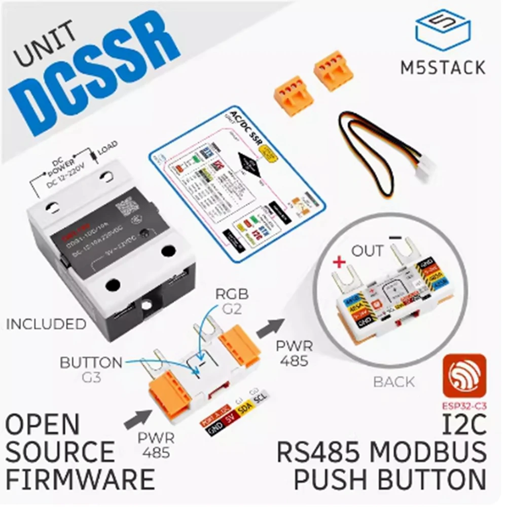 M5Stack DCSSR Unit DC controlled single-phase solid-state relay controller kit