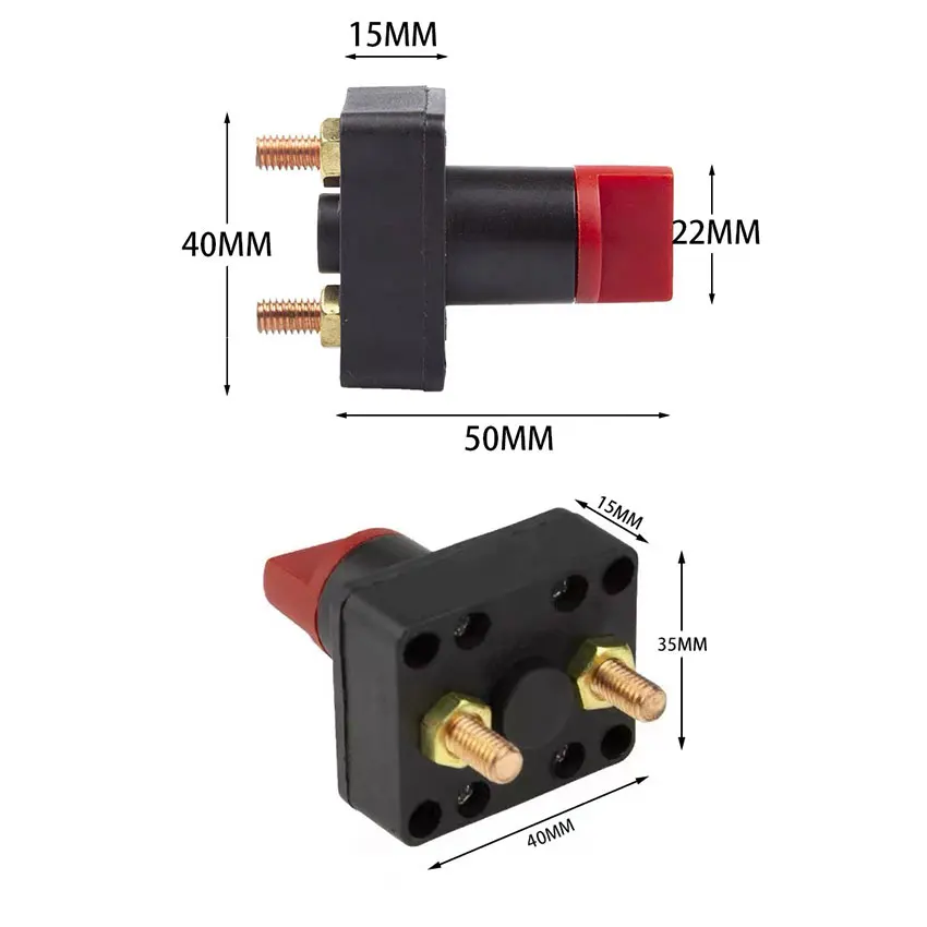 100A 12V 24V Current Battery Isolator Isolation Switch Disconnect Power Cut End Cut Off Switch Suitable For Boat Car Truck Yacht