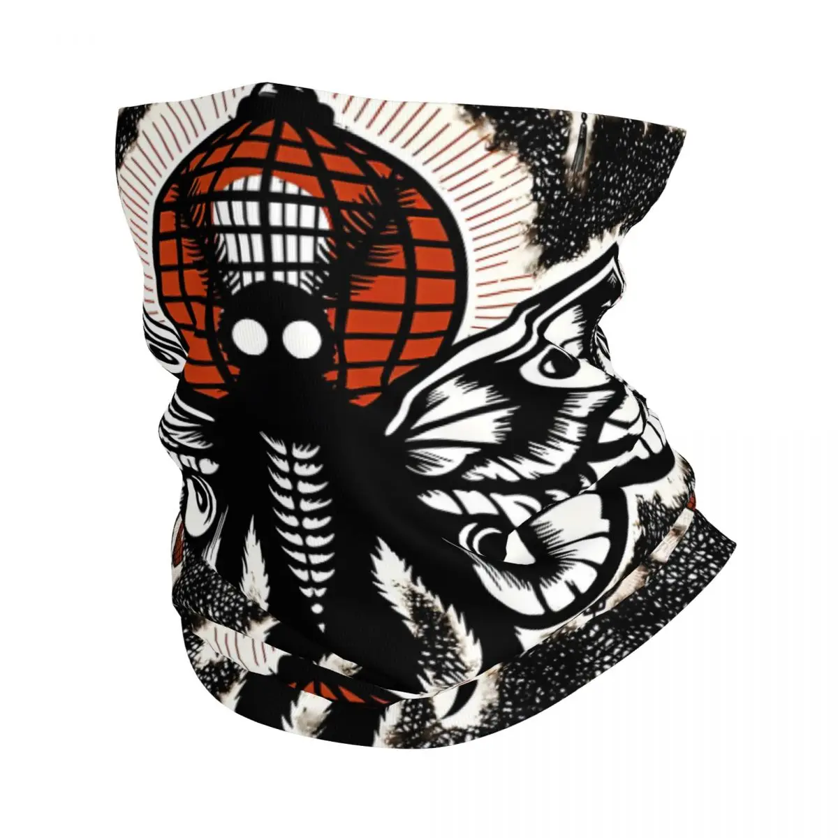 Mothman With Lanterns Thin Bandana Neck Gaiter Mothman Wrap Scarf Headband Neck Cover