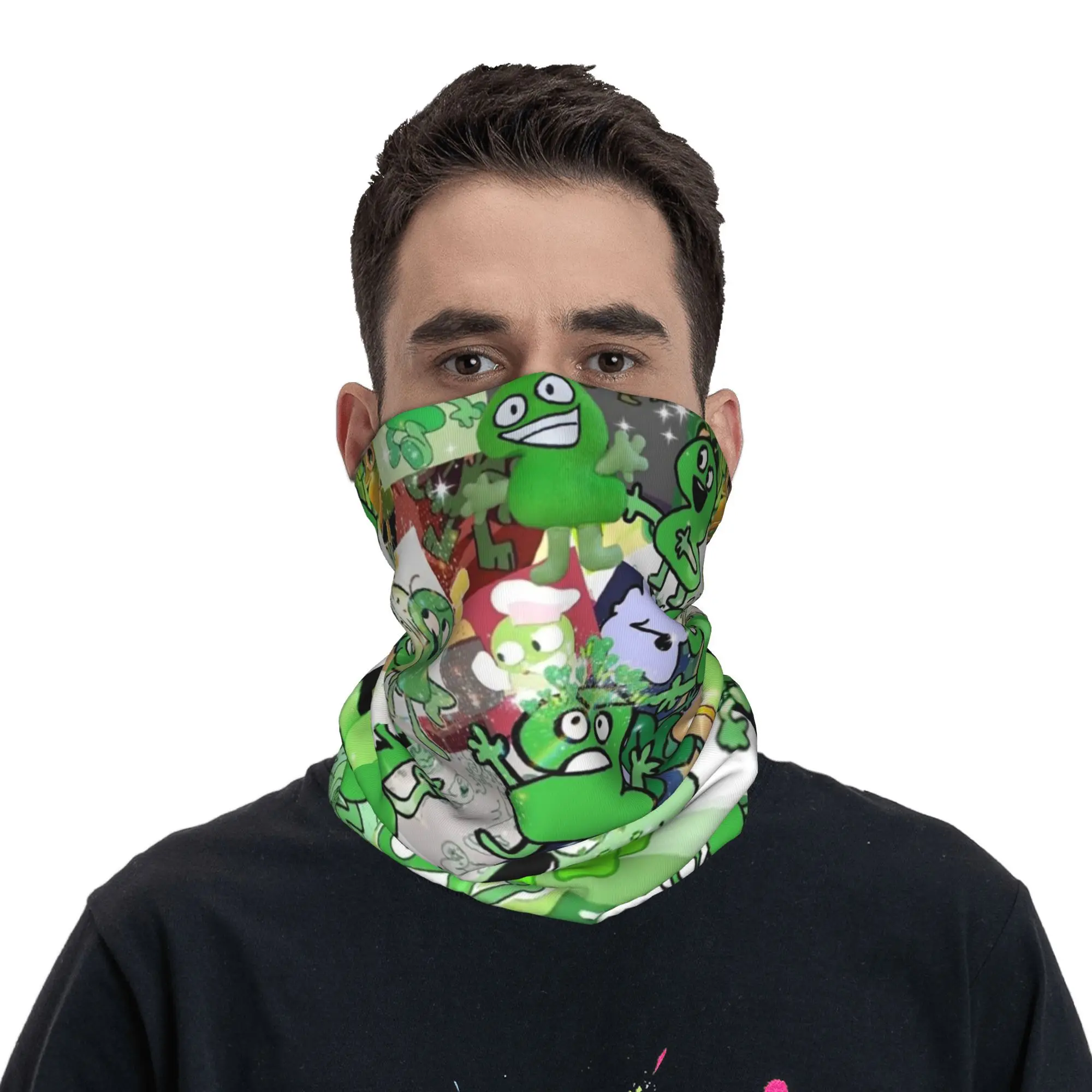 TWO BFDI Bandana Neck Gaiter Printed Wrap Scarf Multifunction Cycling Scarf Hiking Fishing Unisex Adult Winter