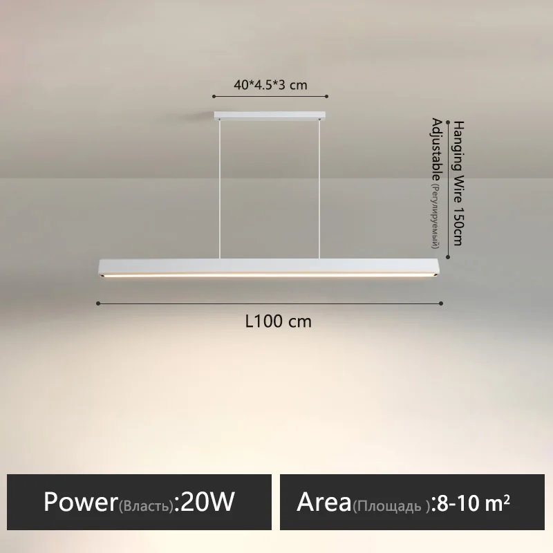 Eetkamerkroonluchter Eettafelverlichting keukenbarlicht LED lineaire lamp restaurant hanglampen moderne korte droplight