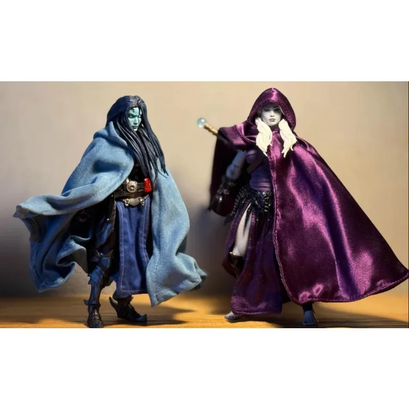 

1/12 Scale Male Soldier Cloak with Hat Long Style Coat with Iron Wire Doll Clothes Model for 6'' Action Figures Body Doll Gift