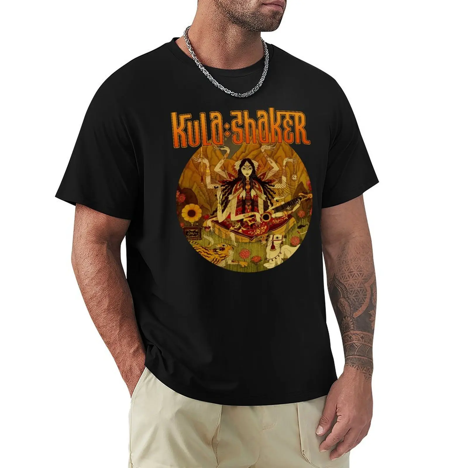Camiseta KULA SHAKER BAND, camiseta de trabajo informal resistente