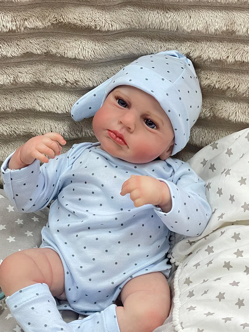 

Cokela 20inch/50cm Real baby doll Real Soft Touch Baby Realistic Silicone Reborn Baby Doll With With Hand-Drawing Hair