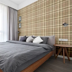 Simple European Blue check classic plaid wallpaper Bedroom living room children's room environmental plain paper wall paper