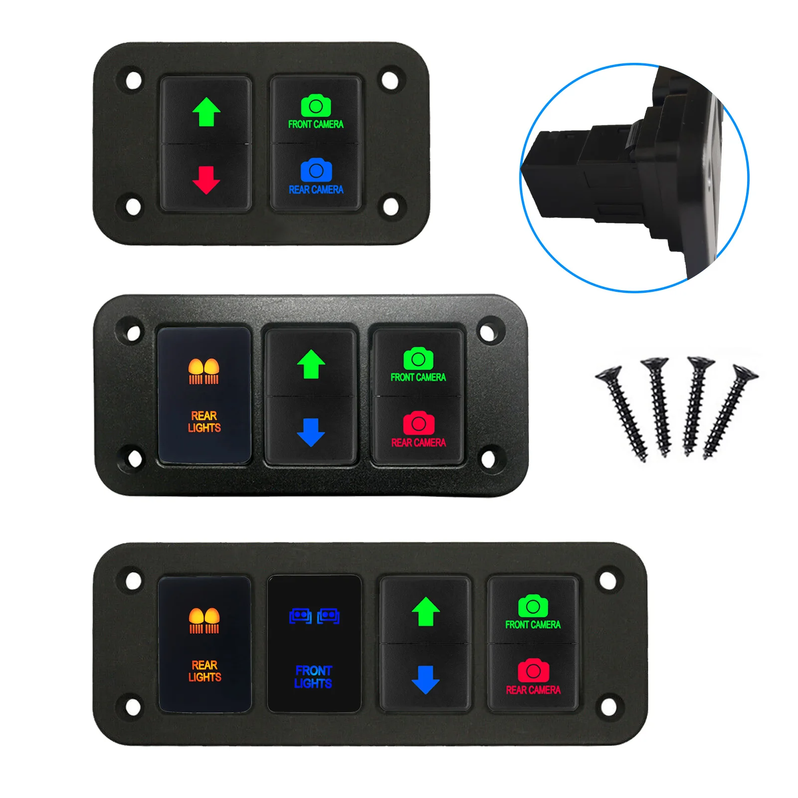 1Pcs Push Switch Mounting Bracket Panel Plastic Holder Housing For Car Toyota Prado 4Runner Hilux Tacoma Accessories Waterproof