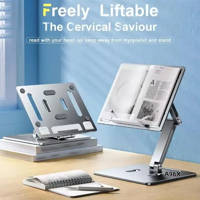 

Aluminum Alloy Book Stand For Reading Adjustable Foldable Book Holder Multi Heights Angles For Reading Books, Tablets