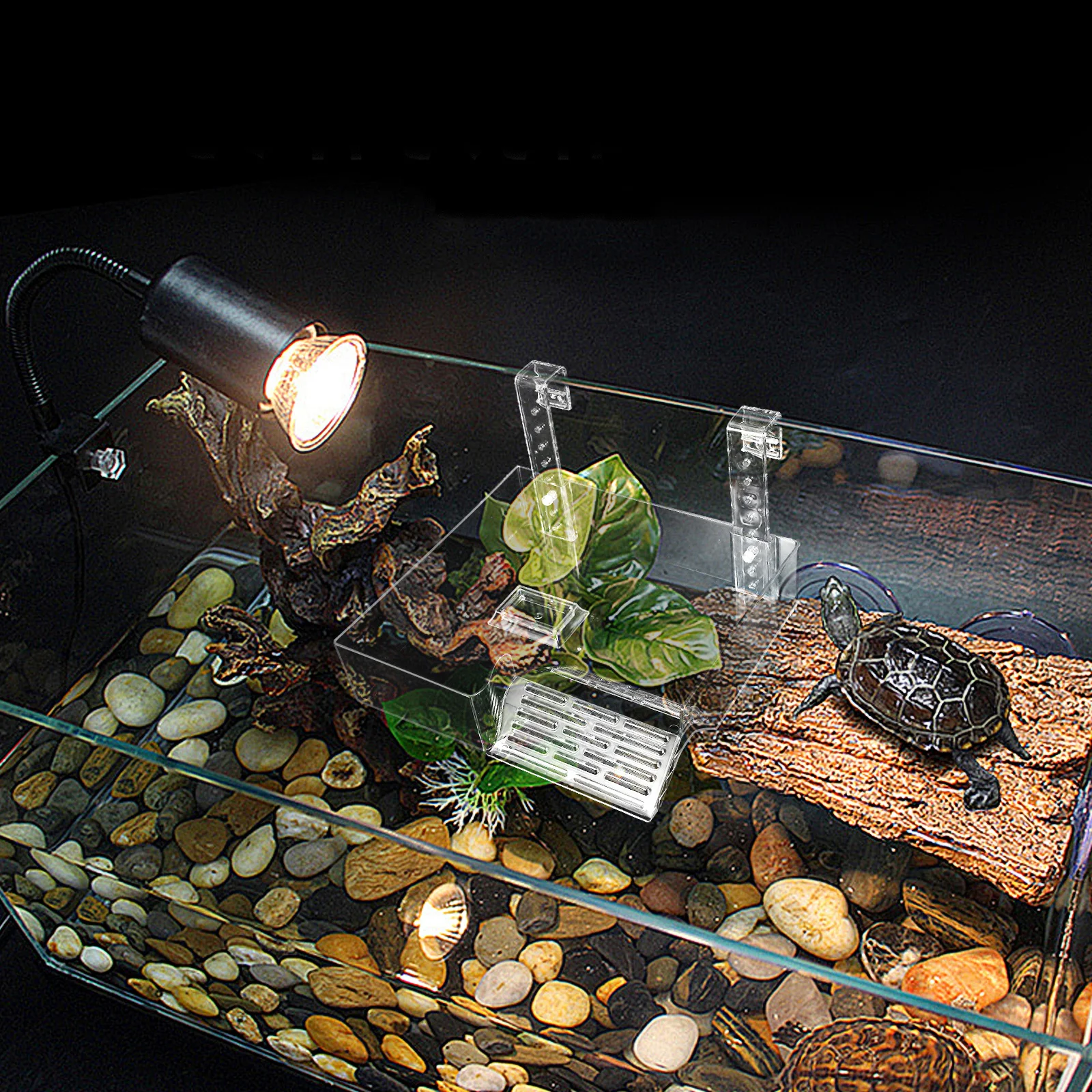 

Adjustable Hanging Turtle Basking Platform Floating Dock Turtle Resting Sunbathing Terrace Aquarium Accessories