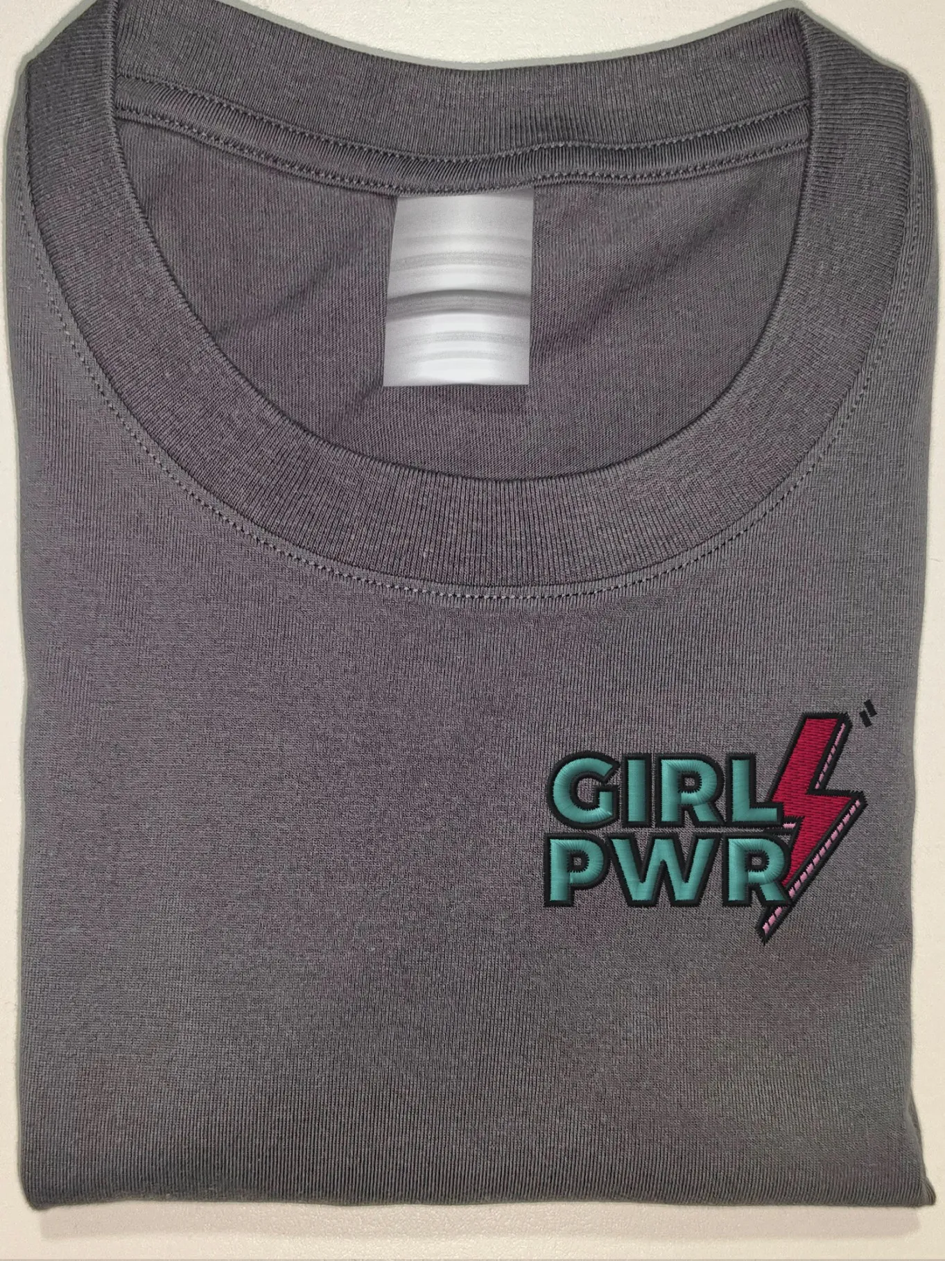 

Футболки с вышивкой Girl Power, красная и черная футболка с рисунком, футболка с вышивкой алфавита