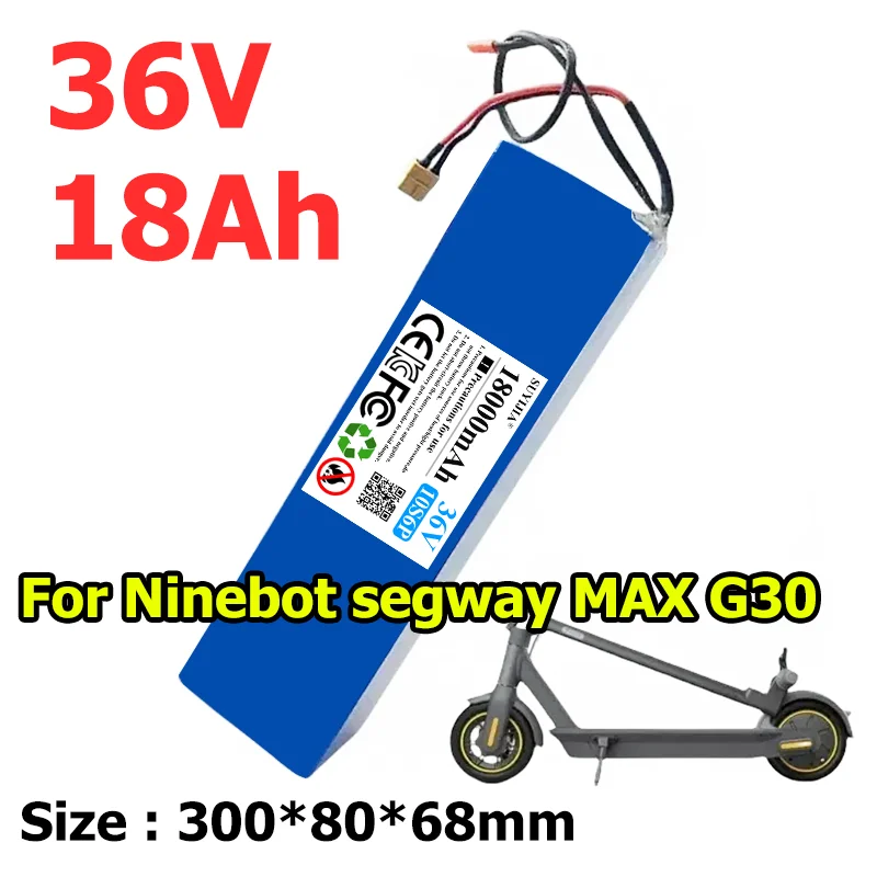 

36V 18000mAh 10S6P 18650 lithium-ion battery pack with BMS 20A for Segway Ninebot MAX G30 electric scooter dedicated battery