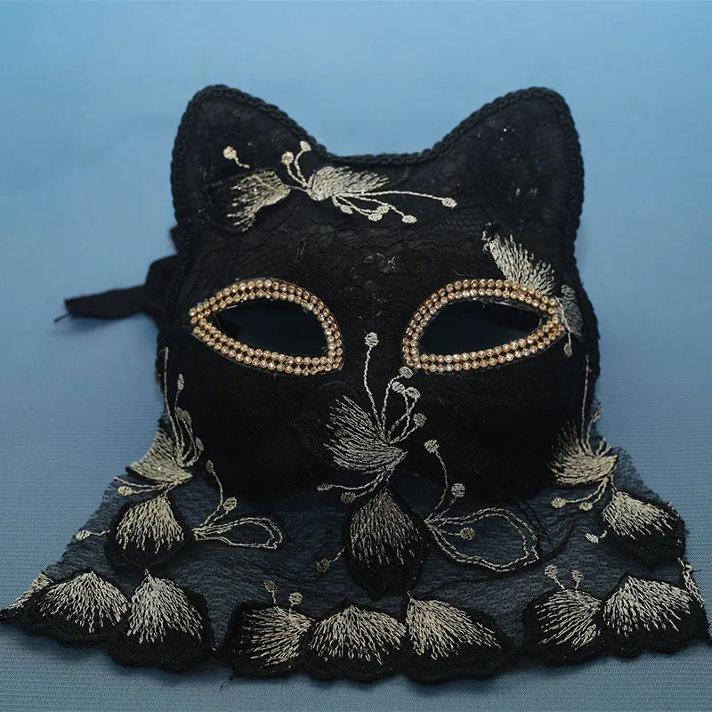 Frauen Maske Mädchen Maskerade Halloween Cosplay Übertriebene Spitze Maske Karneval Party Bar Kopf Tragen Verschleierte Zubehör