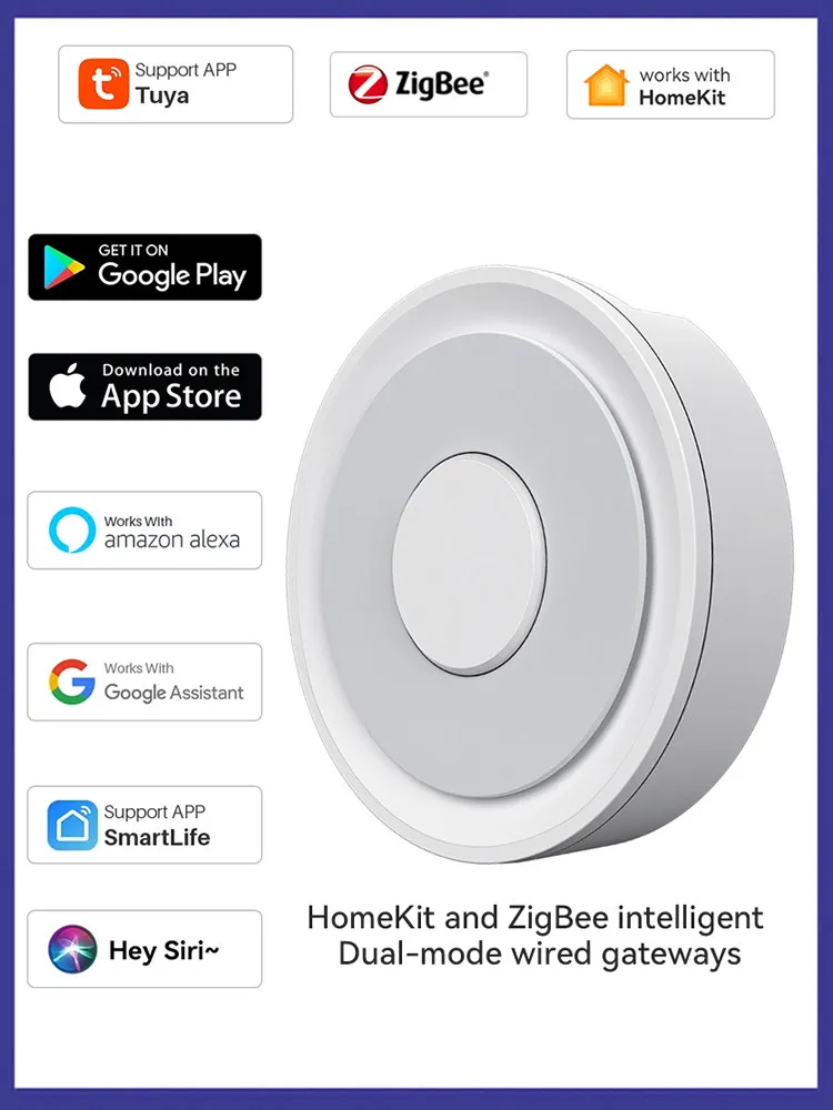 Tuya Smart ZigBee passerelle sans fil/filaire Hub pont dispositifs de liaison Ă distance WiFi hĂ´te de contrĂ´le Central fonctionne avec l'application Smart Life