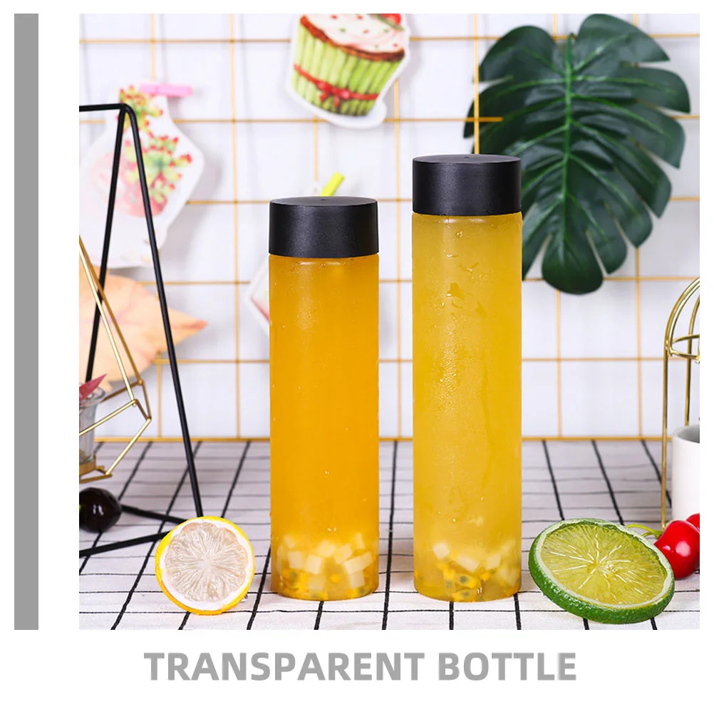 

10 pcs Dispenser Clear PET Plastic Bottles for Empty Clear Bottles Juice Water Drinks Smoothie Storage with Lids