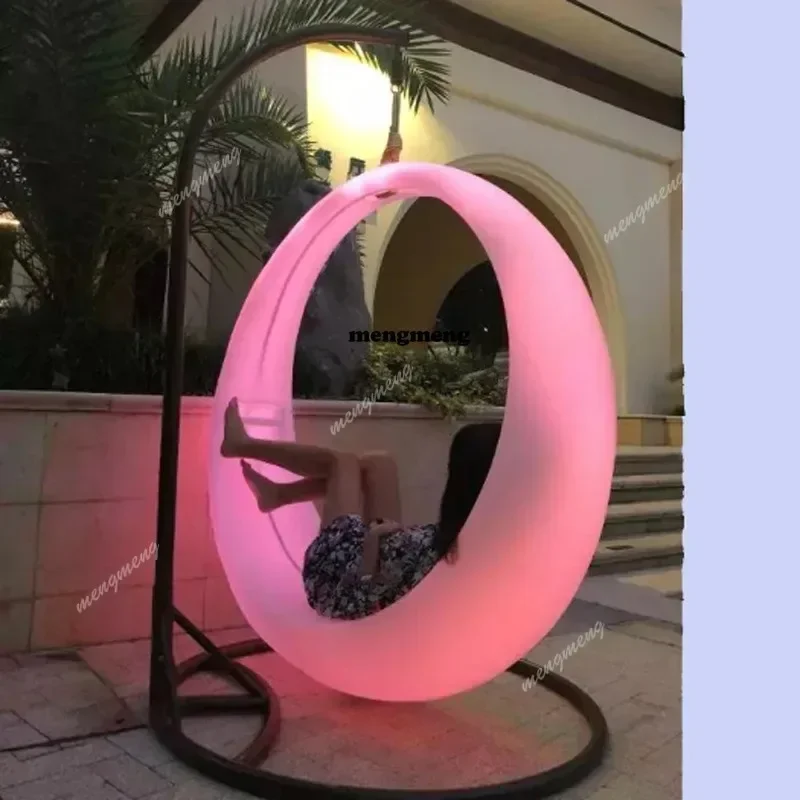 

F182 Led Lighting Outdoor Villa Led Outdoor Furniture Cushions Hammock Indoor Swing Egg Chair Garden Swings