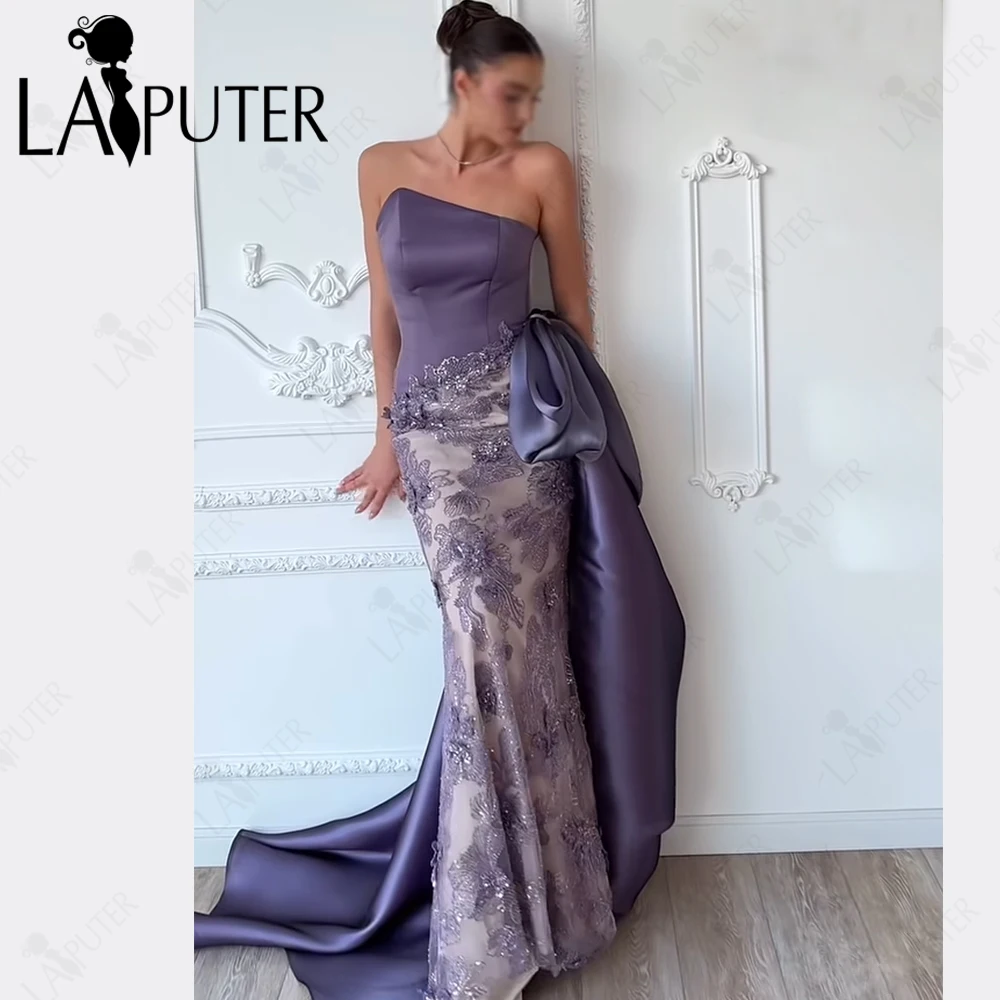 

Блестящие фиолетовые платья для выпускного вечера Уникальное вечернее платье с воротником-колонкой и блестками Кружевная юбка с цветочным принтом и бантом с длинной лентой по бокам Женское новое торжественное платье