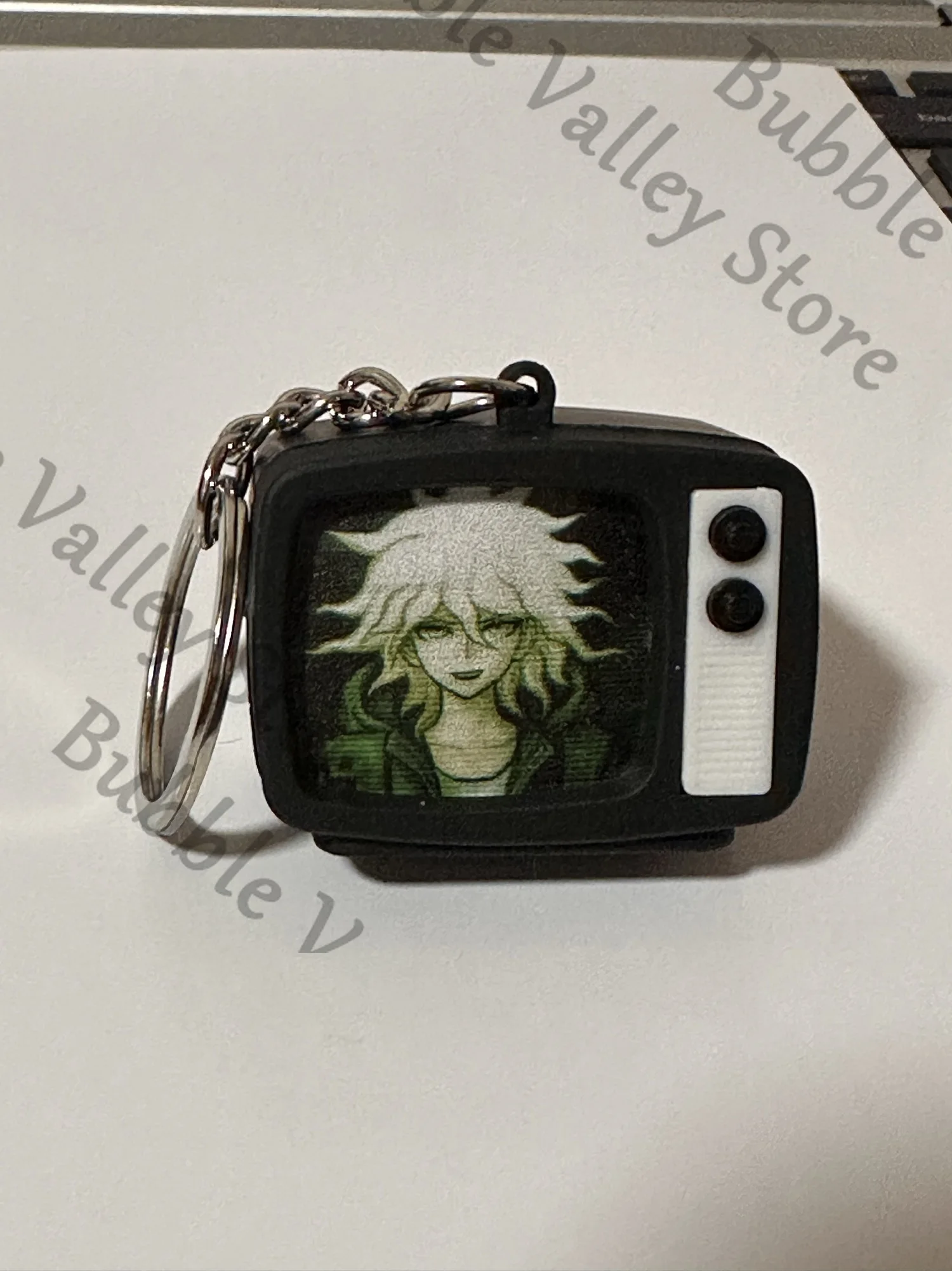 أنيمي دانغانرونا ناجيتو كومايدا تأثيري مضيئة وصوتية سلسلة مفاتيح تلفزيون صغيرة الكرتون التلفزيون مجموعة كيرينغ قلادة هدية عيد الميلاد #5