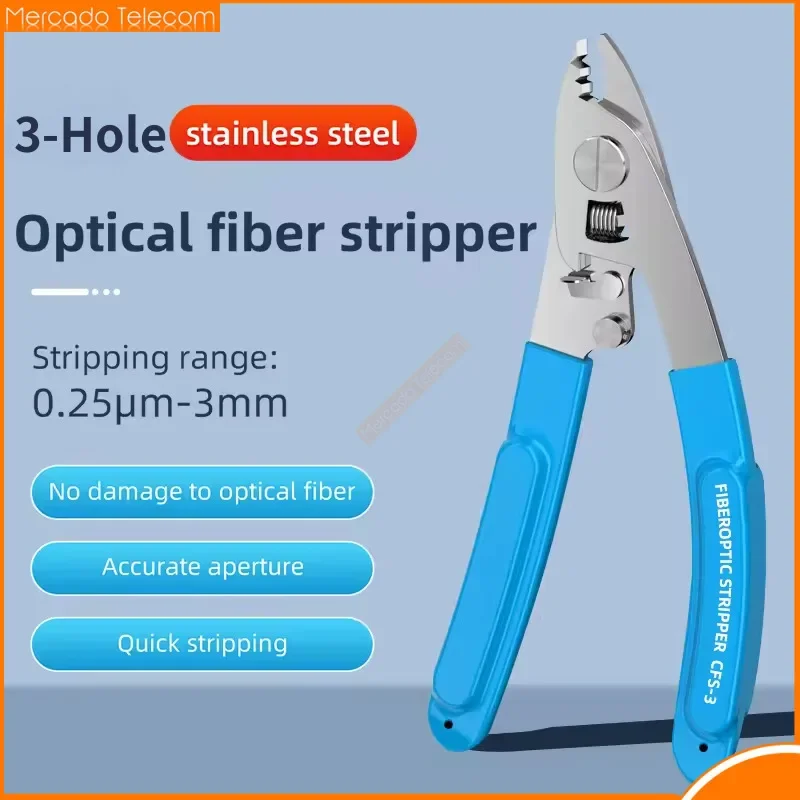

Miller CFS-3 Stainless Steel Three-port Fiber Optical Stripper/ Pliers/ Wire strippers FTTH Tools Optical Fiber Stripping Pliers