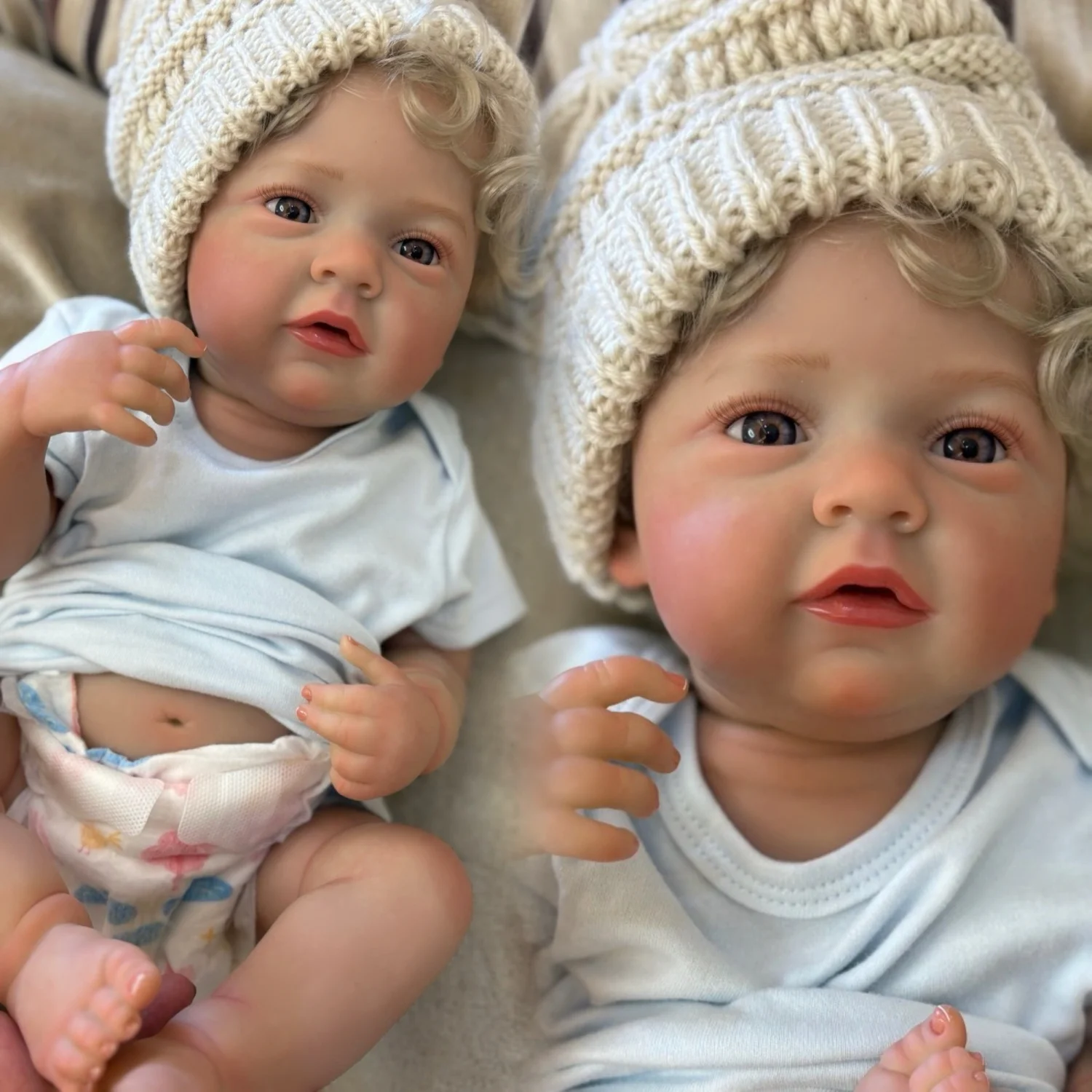 

18-дюймовая кукла Reborn с укорененными волосами для маленьких мальчиков и девочек с моющимся виниловым корпусом, реалистичная кукла Bebe Reborn ручной работы с укорененными волосами