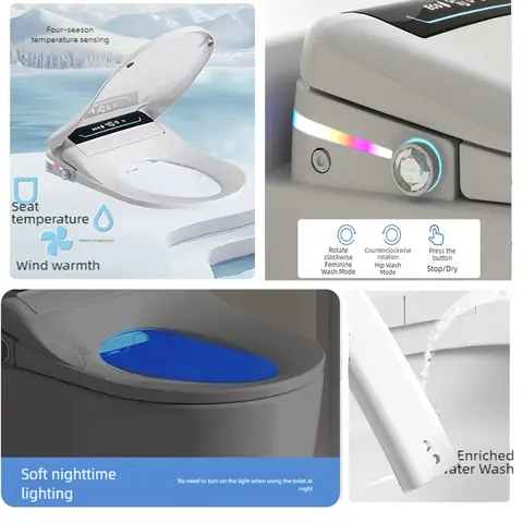 WETIPS APP Kontroll U Elektrisk Toalettsits Smart Bidé Lunett Wc Japonais Toalett Japonaise Tapa Japansk Smart Toalettlock 12 best sales smart bidé - №2