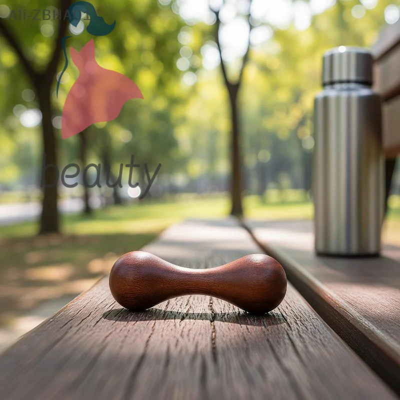 Natural Sandalwood Dual Head Facial Massager Smooth Surface Ergonomic Handle For Daily Acupressure Skincare Relaxation