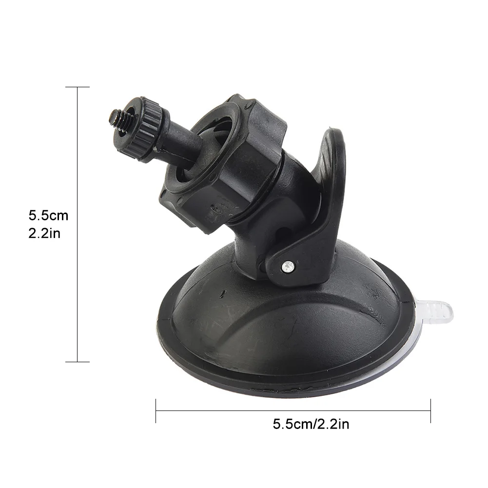 Supporto per montaggio Supporto per cruscotto Staffa di fissaggio di ricambio Supporto rotante a sgancio rapido Ventosa Pulsante ABS da 180 gradi DVR