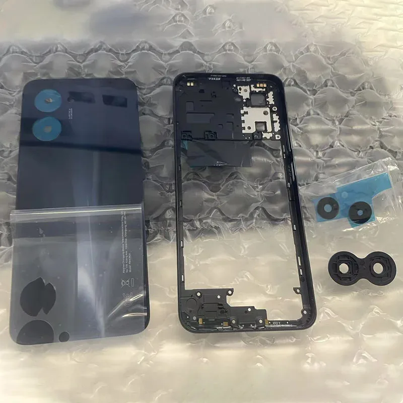 

Полный корпус для OPPO Realme C33 RMX3624, средняя крышка рамы, задняя крышка аккумулятора, задняя крышка с объективом камеры, запасные части