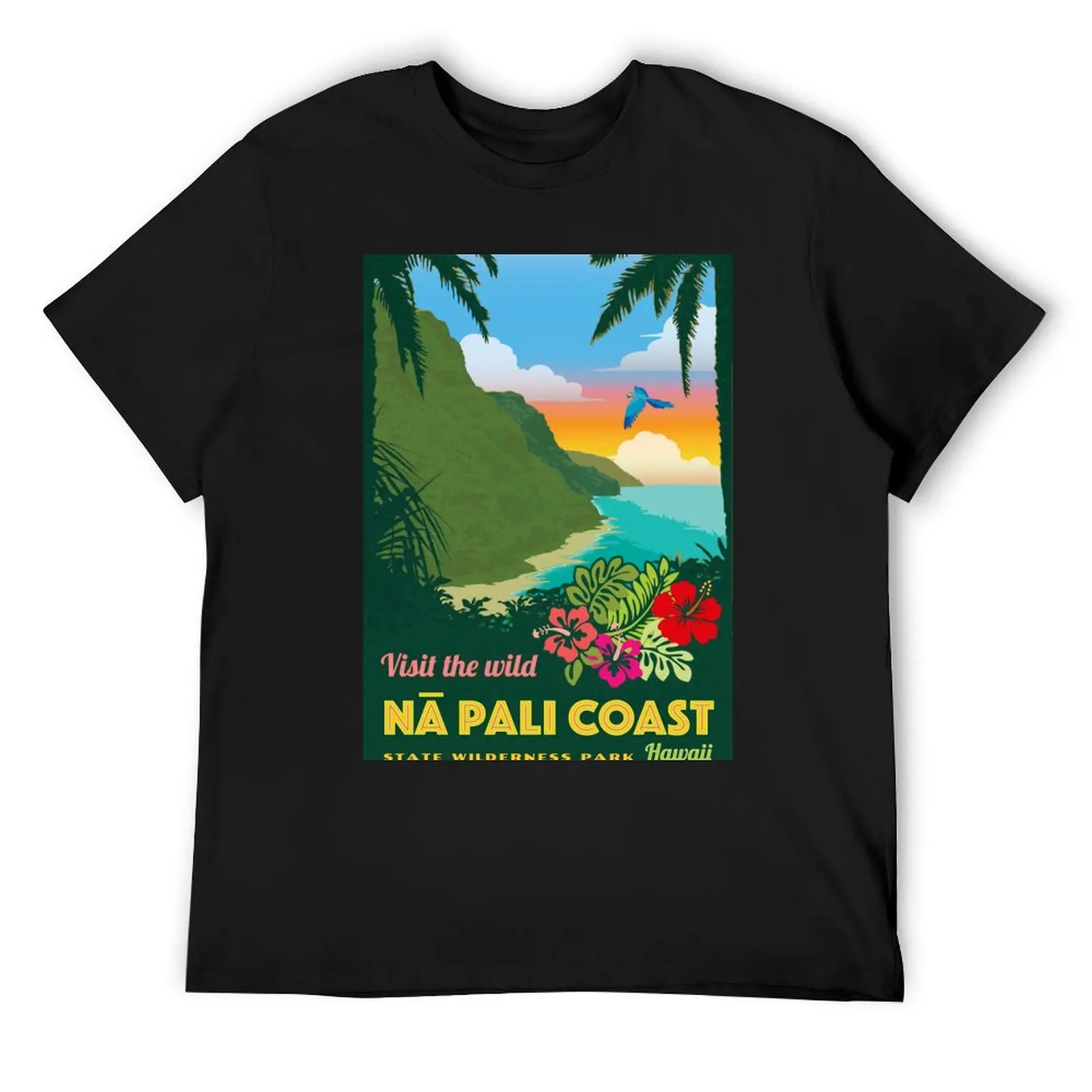 

Vintage-Style Napali Coast Travel Poster T-Shirt