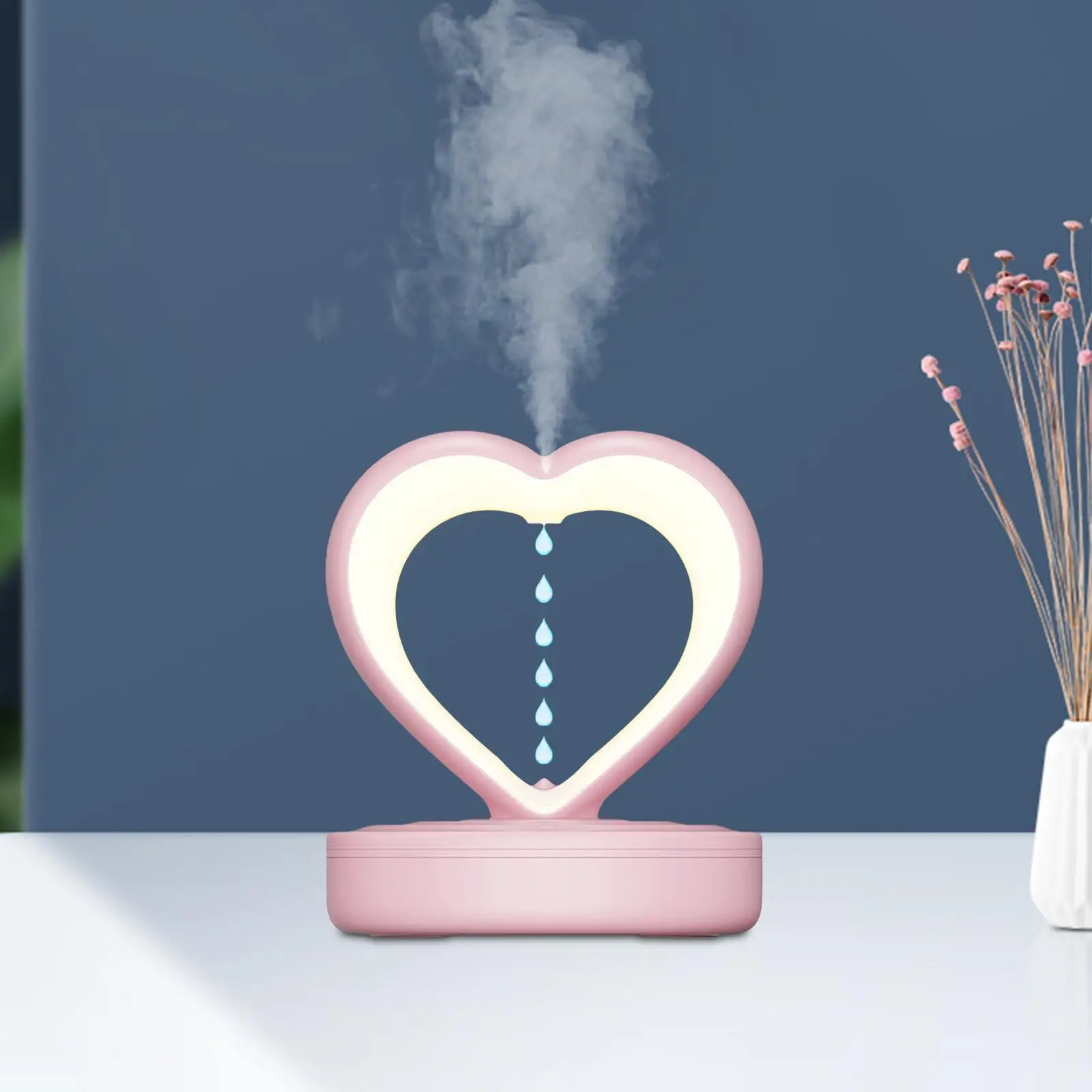 Anti Gravity Humidifier 800ml Night Light for Baby Bedroom NightStand Desk