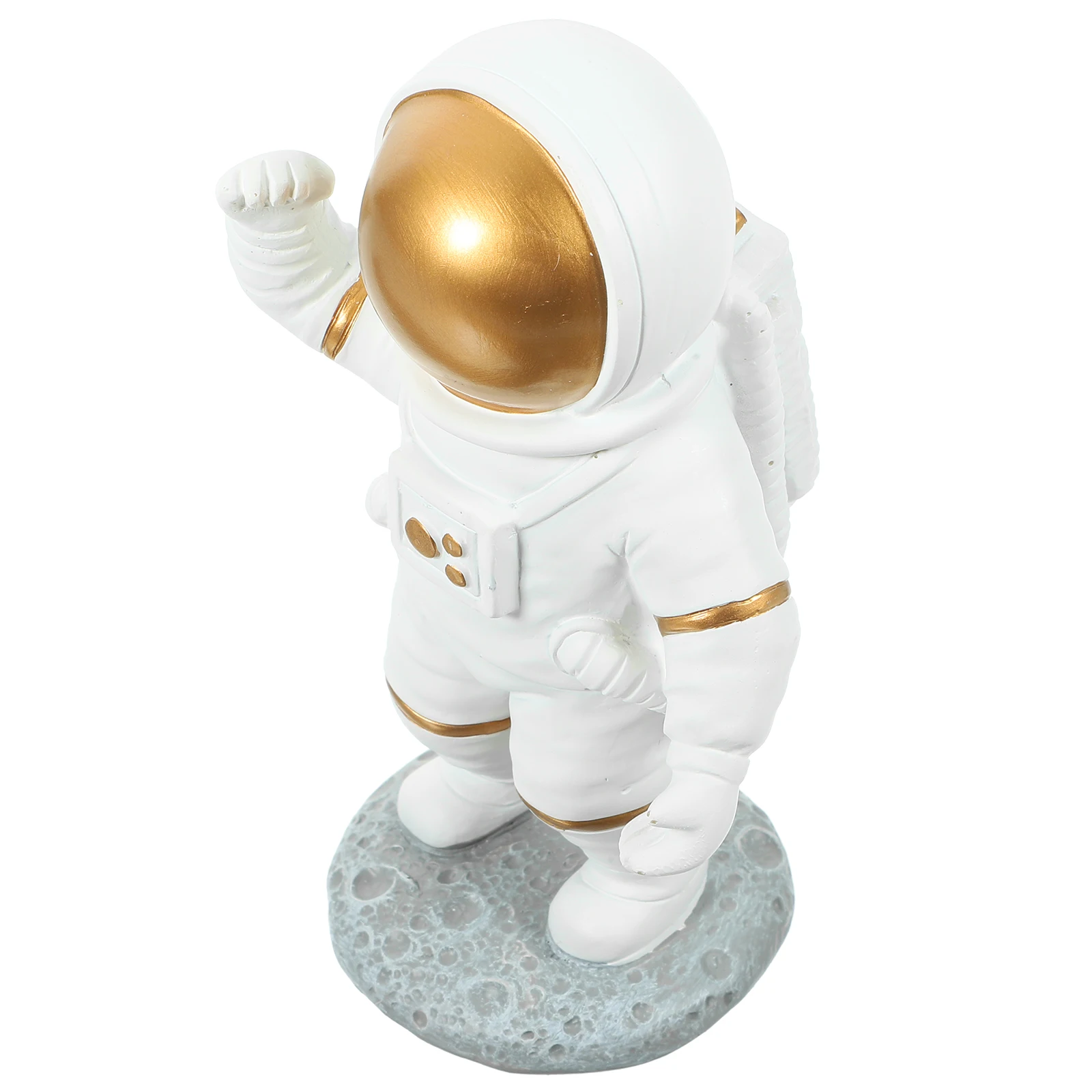 

Astronaut Figurine Statue Decoration Crafts Resin Model Table Sculpture Golden Small Desk Living Room Ornament Home Decor