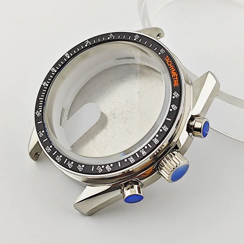 

Серебряный корпус VK63 диаметром 40 мм, подходит для механизма VK63, из нержавеющей стали 316L, водонепроницаемость 5ATM, аксессуары для корпуса часов-хронографа.