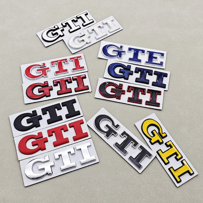 ثلاثية الأبعاد شعار معدني GTI شعار رسائل سيارة الخلفي الجذع شارة ل Volkswagen VW Golf 4 5 6 7 7.5 MK4 MK5 MK6 MK7 GTI ملصق اكسسوارات