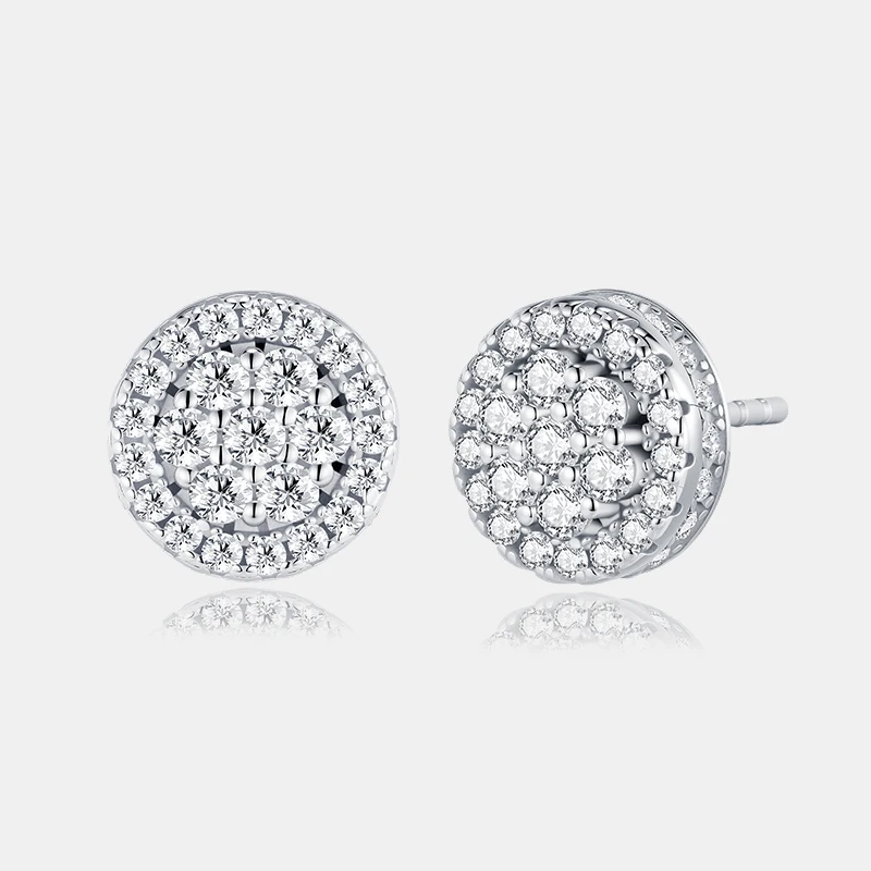 S925 Silver Earrings Men's Trendy Hot Selling Style Personality Men's New Design Earrings Women's Pair of Moissanite Earrings