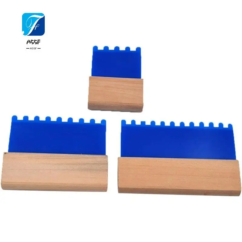 A55F-3 Pieces Fashionable Art Wall Design Tool Set 3 Scraper Home Accessories Concrete And Paint Texturing Drywall Comb Tools