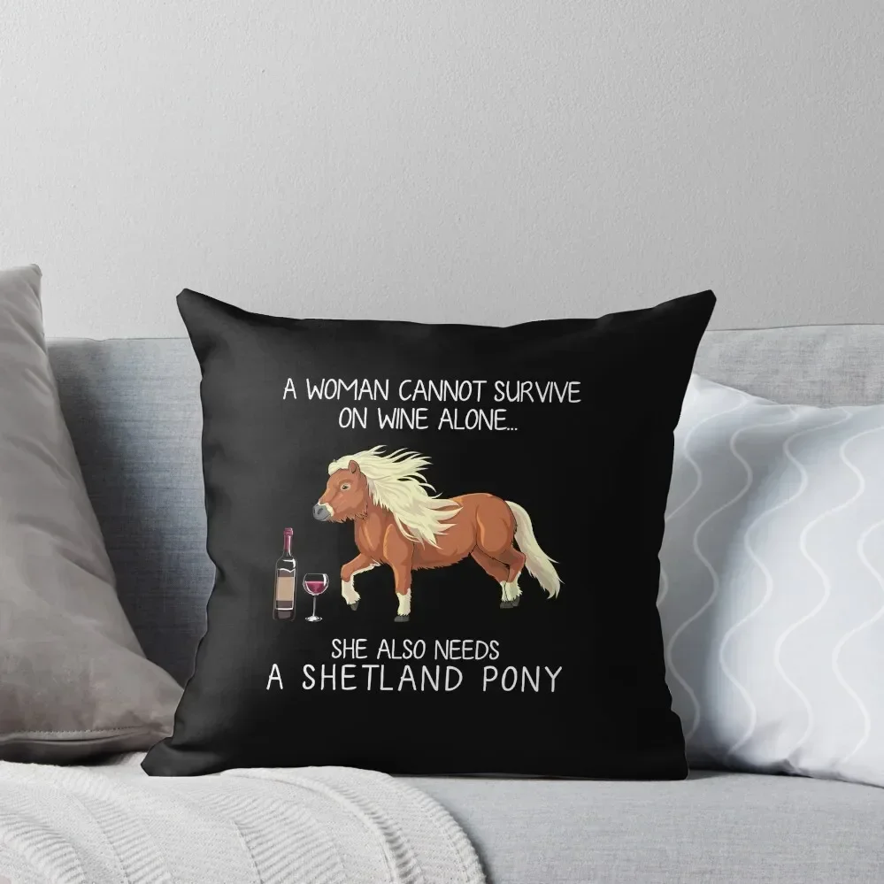 

Shetland Pony horse and wine funny horse Throw Pillow Pillow Case luxury sofa pillows Sofa Decorative Covers pillow