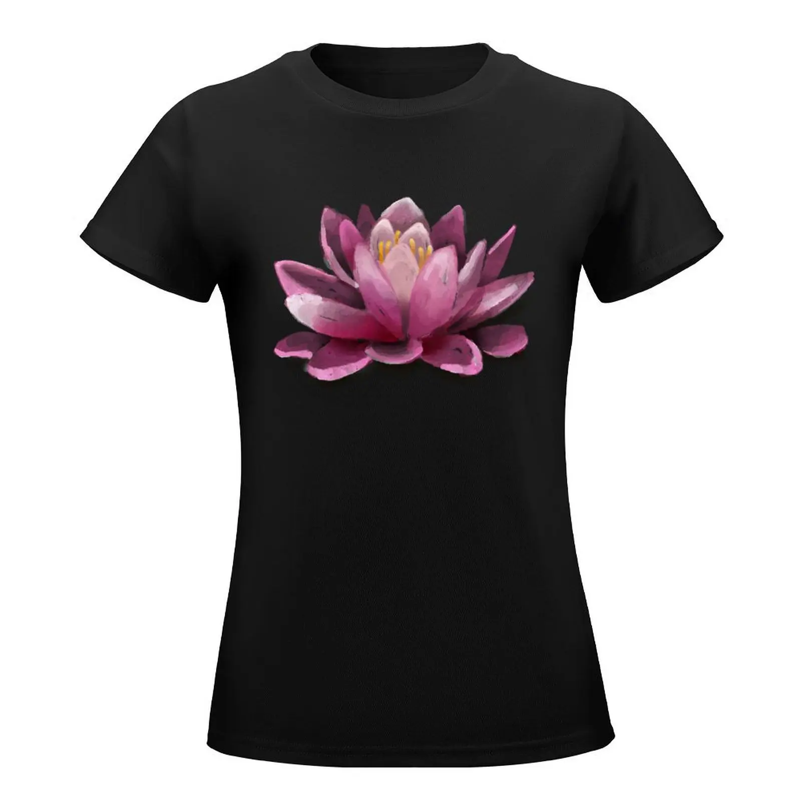 Lotus Lily Lien T-Shirt quick drying funny Women's cotton t-shirt