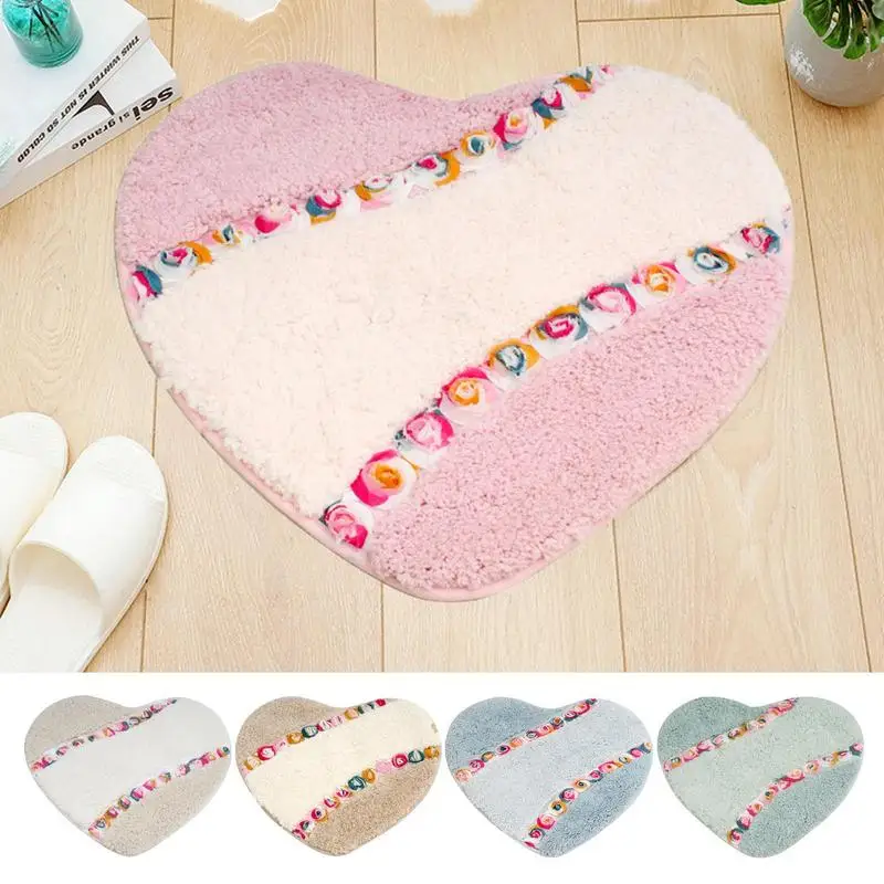 

Soft Absorbent Anti-Skid Rug Modern Living Room Decoration Kids Bedside Rug Quick Dry Washable for Shower Toilet Bathmat