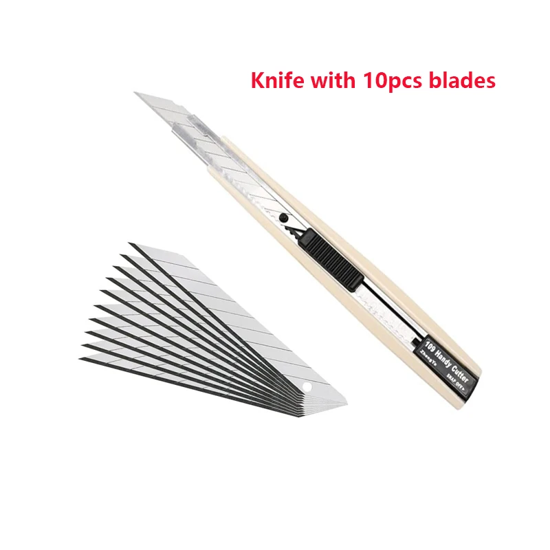 Auto-Folien-Geschenkschneider, Allzweckmesser, 9 mm, mit 30-Grad-Druckklingen für Vinylfolien, Schneiden von Fenstern, Tönung, Wickelschneider