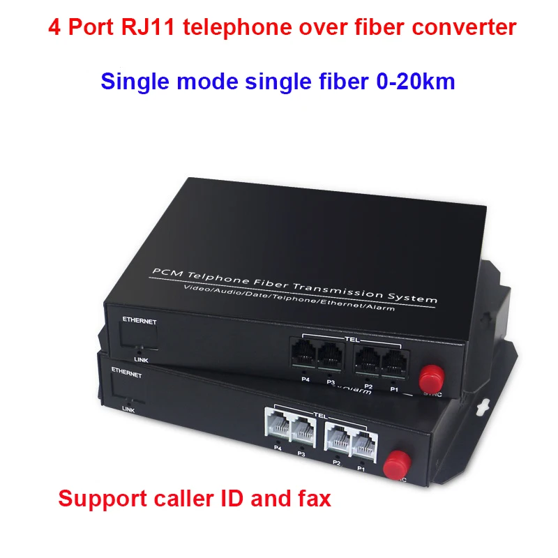 

unique 4 Port Telephone Line To Fiber Converter FXO/FXS Telephone Over Fiber For RJ11 Line PBX