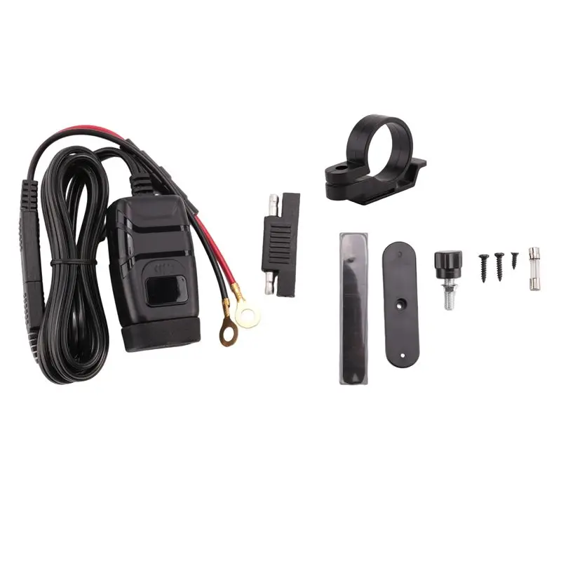 ABHX-QC3.0 Motorcycle USB+Type-C Waterproof Cell Quick Autocycle USB Socket With Voltmeter