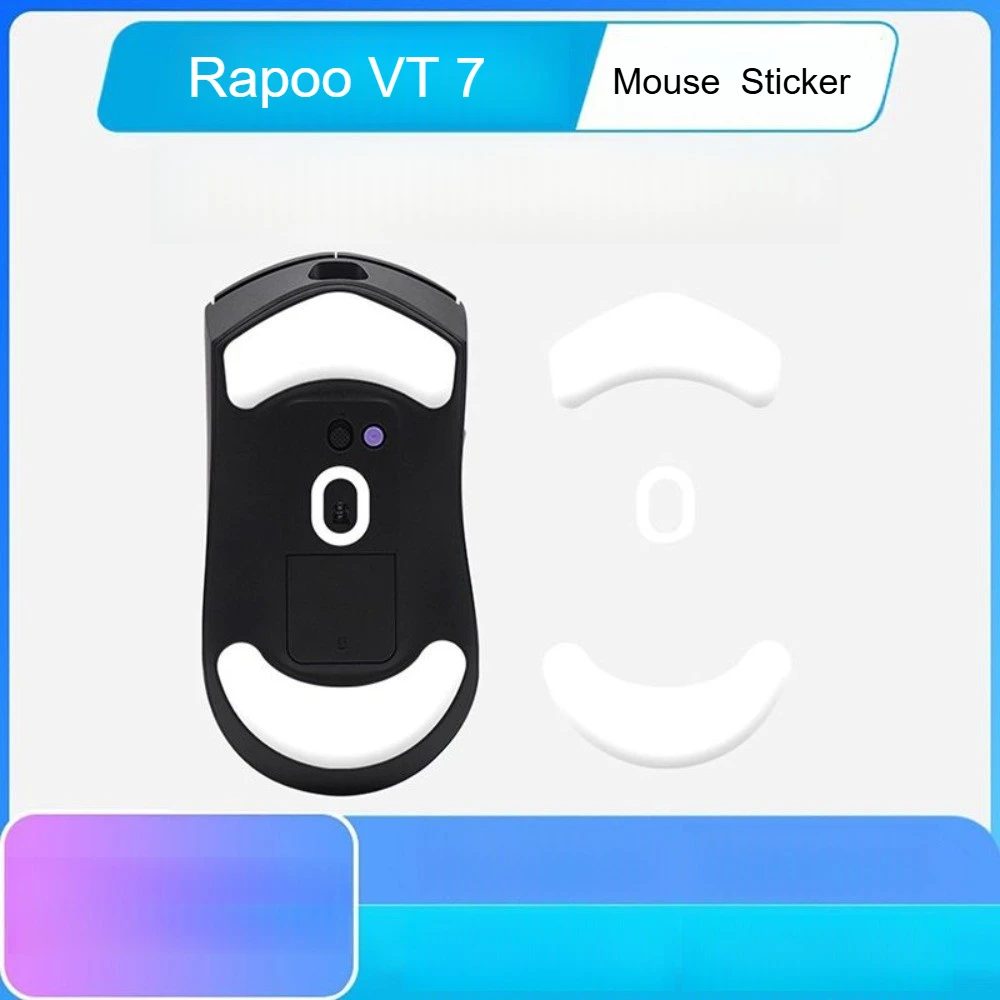 2pcs For Rapoo VT7 Mouse Foot Patch VT7 MAX Second Generation Ice Edition Arc Edge Replacement Foot Mat Teflon Smooth Foot Patch
