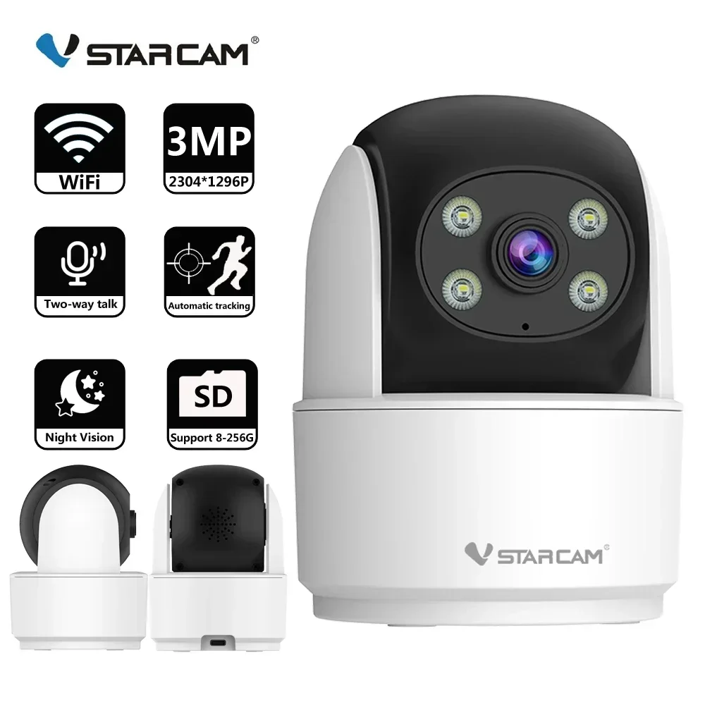 

Vstarcam 3MP HD WiFi IP Camera Indoor Home Security Surveillance Camera Baby Monitor Motion Detection Two-Way Audio Camera