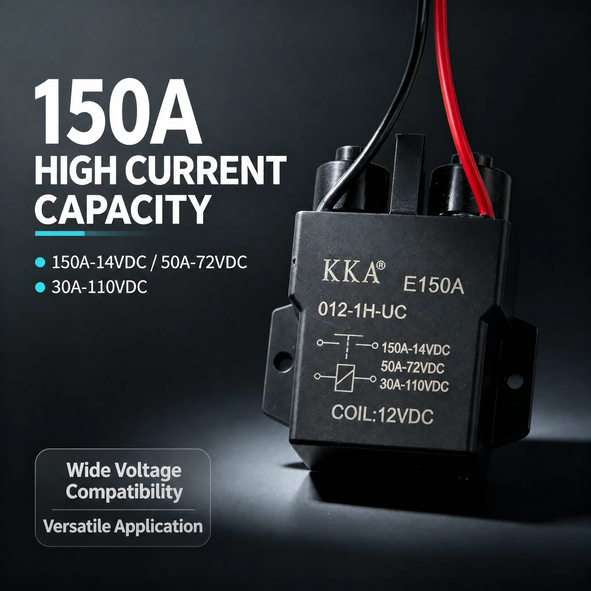 [2pcs/box]KKA-E150 Horizontal Relay High Power Contactor 150A 12V  Automotive Relay for Cars  High Voltage