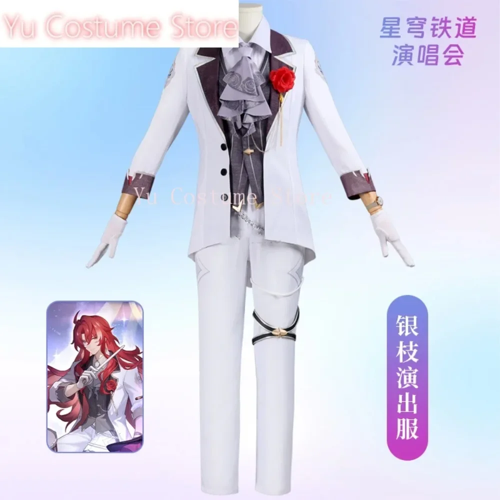 Yu Costume Honkai: Star Rail Argenti Concert Game Suit Handsome Uniform Cosplay Costume Halloween Party Role Play Outfit Men