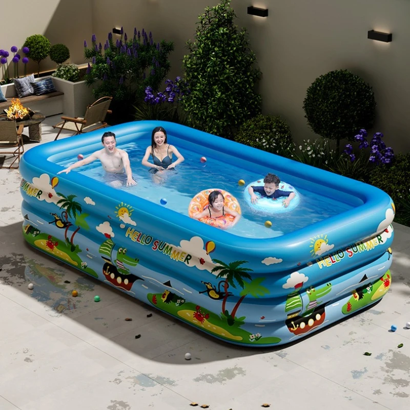 Thickened PVC Inflatable Swimming Pool Family Home Foldable Large Kids Adults Babies Swimming Pools Pool Accessories