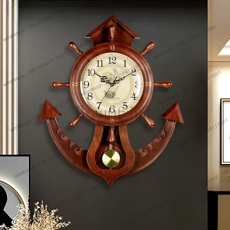 LJY Unique Bedrooms Wall Clocks Art Mural Vintage Interior Retro Minimalist Clock Wall Modern Reloj De Pared Home Decoration